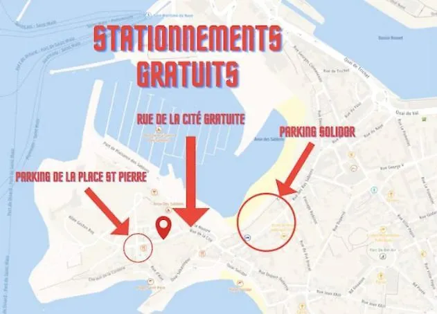 Appartement Miramar - Plage 50M - Rue Gratuite Saint-Malo 0*,  Fransa